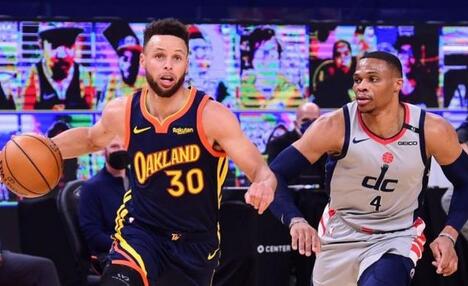 库里空砍32分奇才险胜勇士